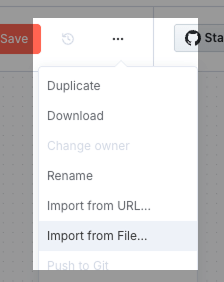 Importing the workflow